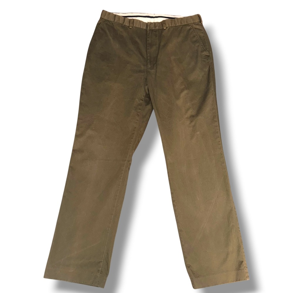 Polo Ralph Lauren Chino Pants Mens 38L‎ Olive Green Straight Leg Cotton Classic